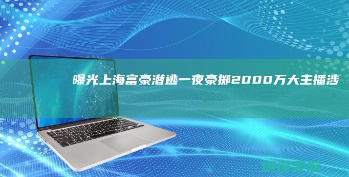 曝光！上海富豪潜逃 一夜豪掷2000万 大主播涉案 潜规则揭秘