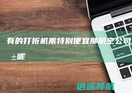 有的打折机票特别便宜 那航空公司怎么赚钱呢