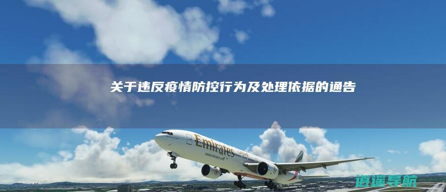 关于违反疫情防控行为及处理依据的通告